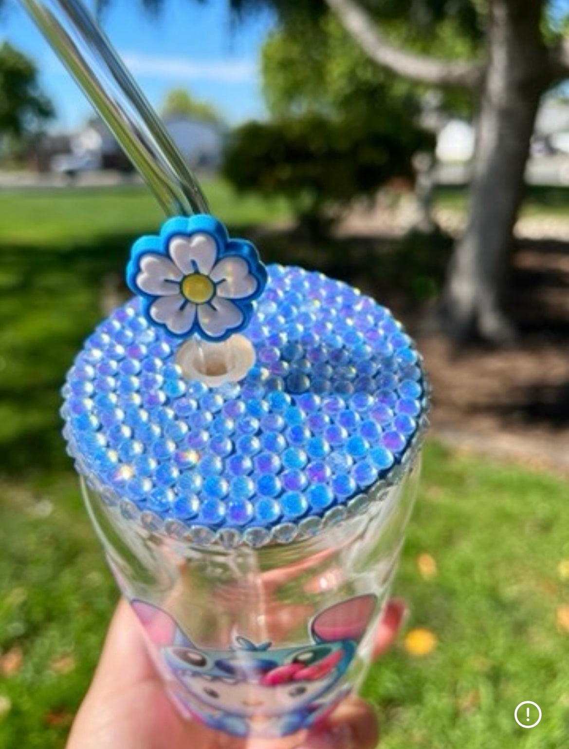 Kitty In Blue Alien Costume libbey cup