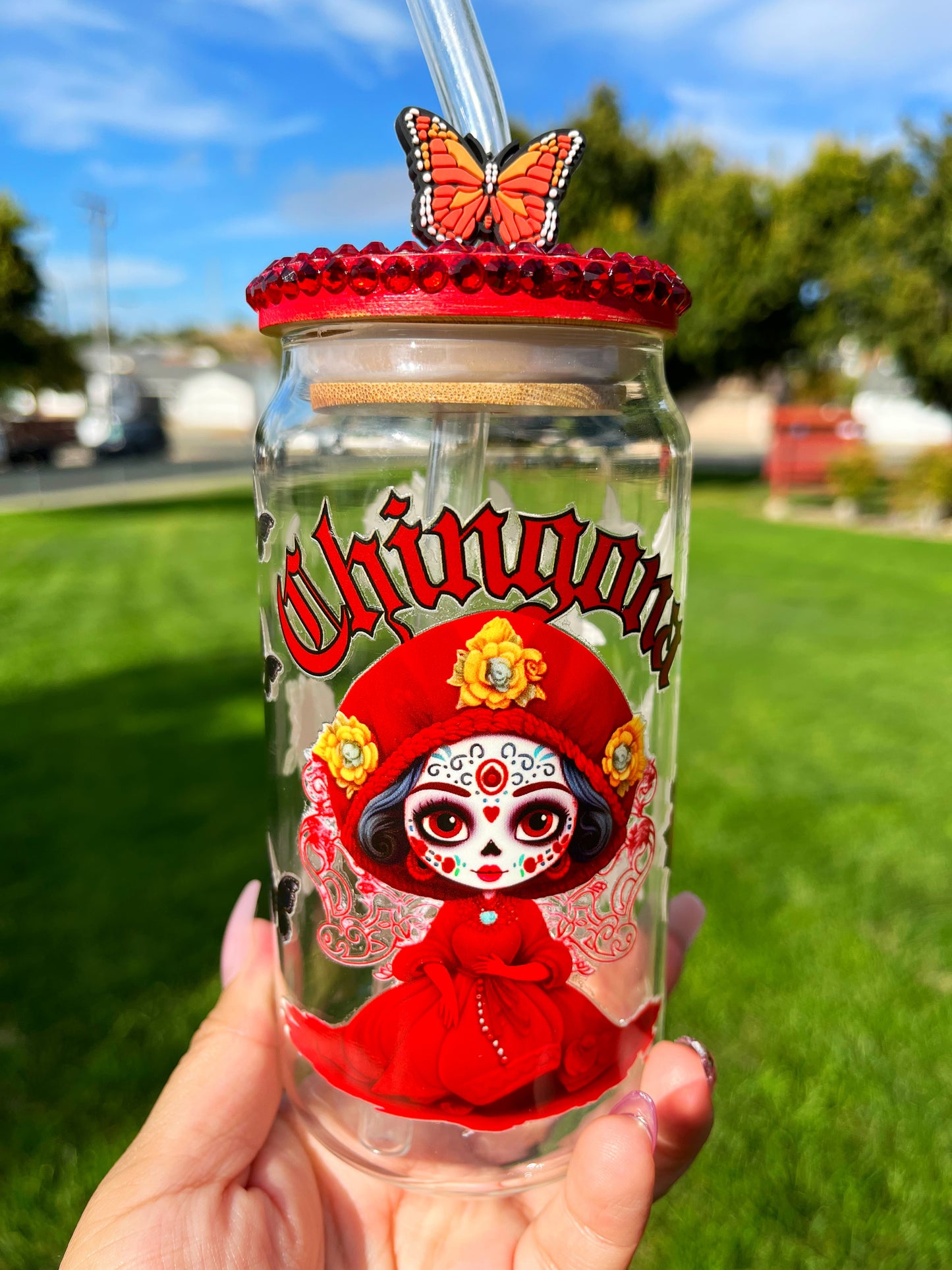 Red Catrina libbey cup