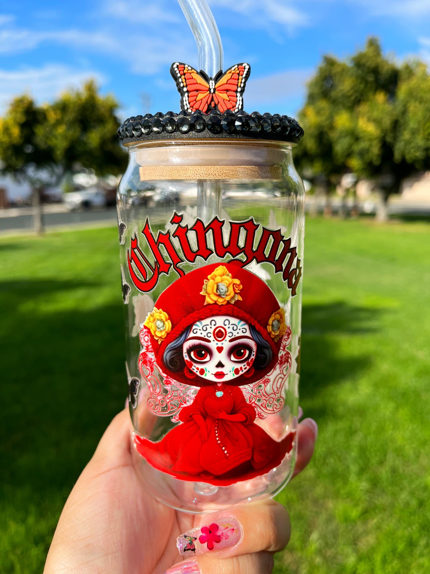 Red Catrina libbey cup