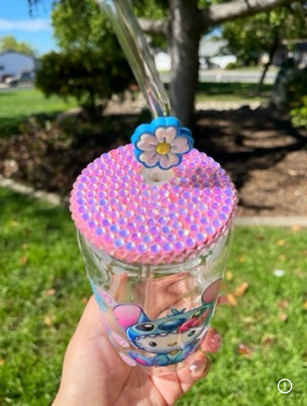 Kitty In Blue Alien Costume libbey cup
