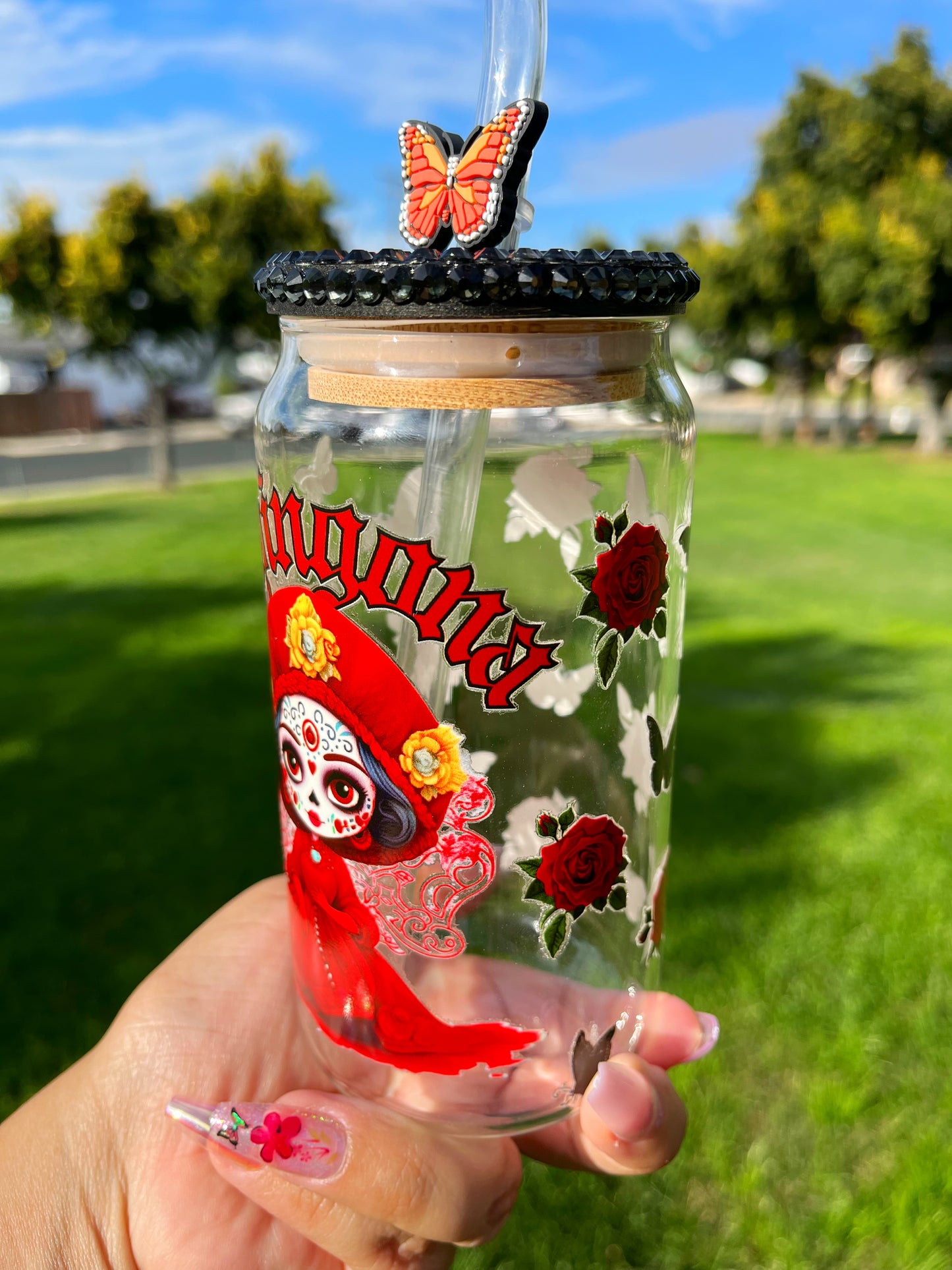 Red Catrina libbey cup