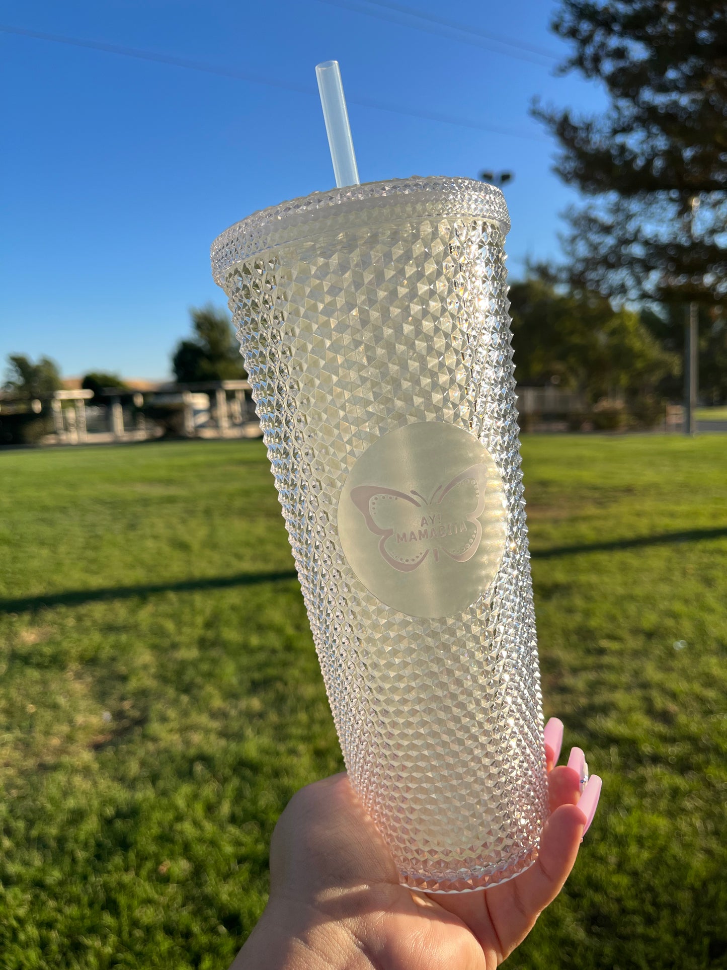 Clear Studded Tumbler