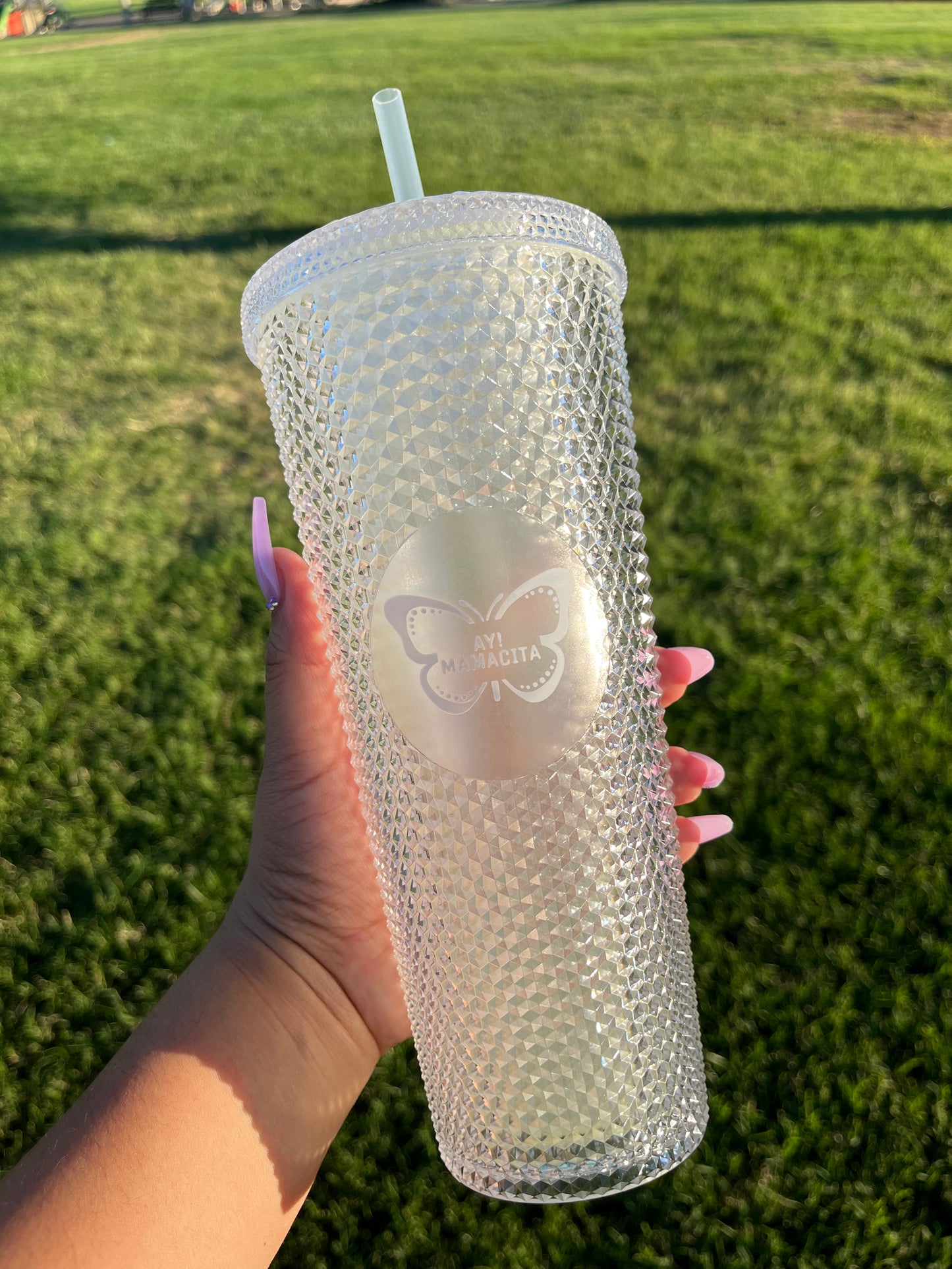 Clear Studded Tumbler