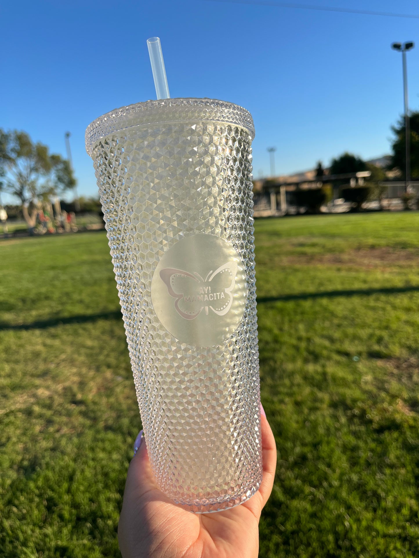 Clear Studded Tumbler