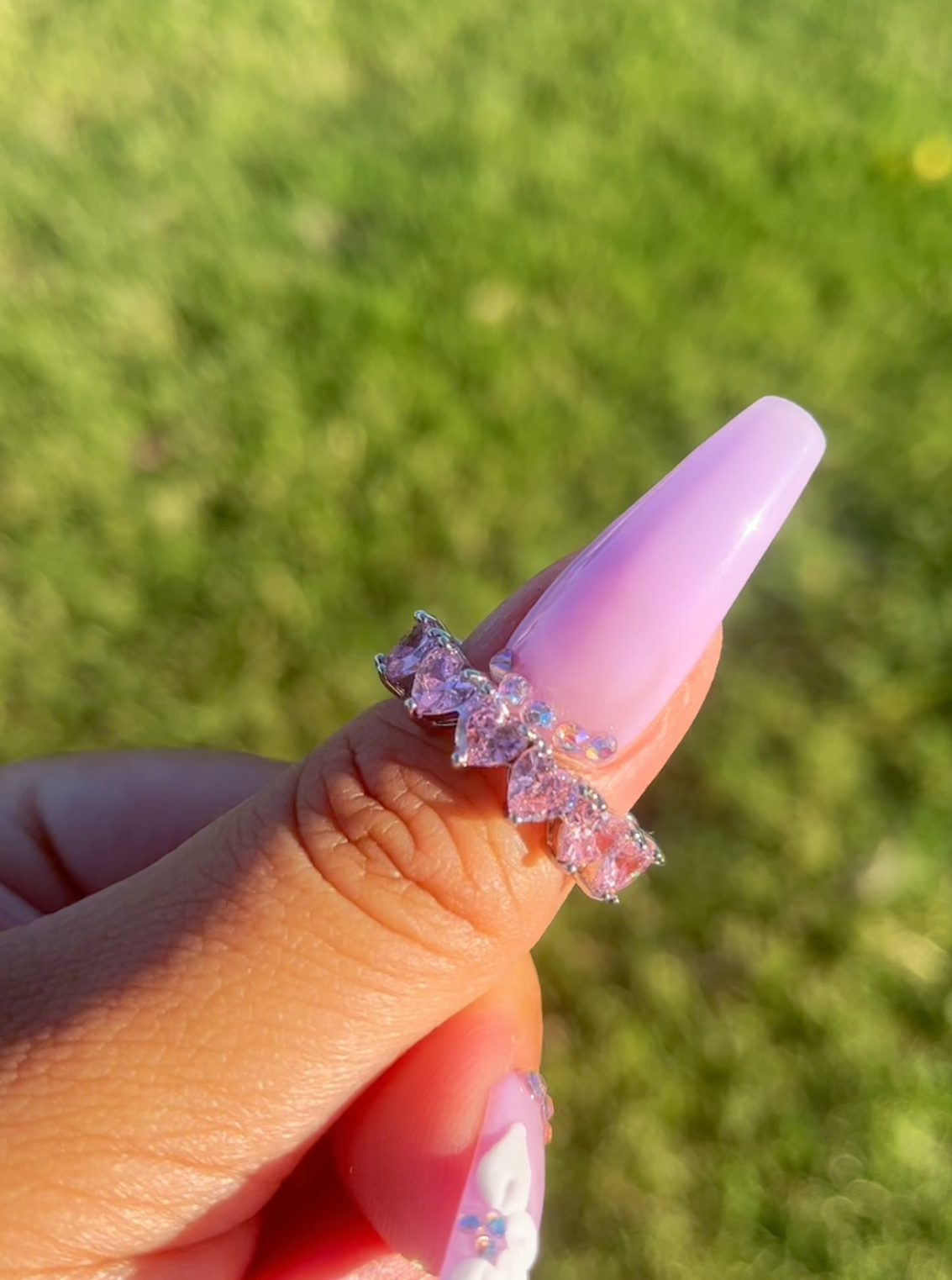 Pink Sliver- Zirconia Heart Band